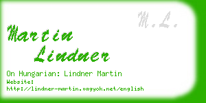 martin lindner business card